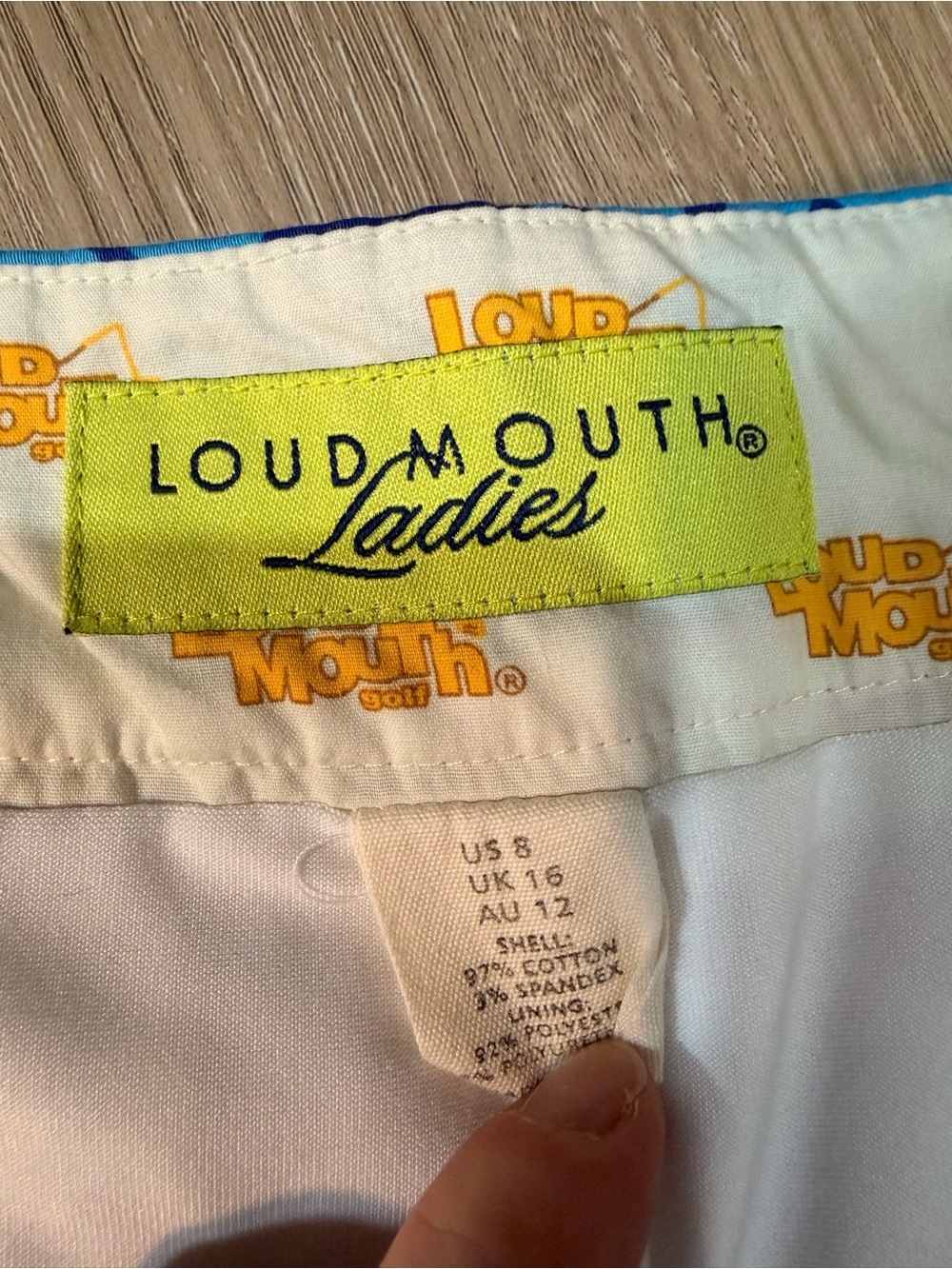 Loudmouth Ladies Paint Splatter Golf Skort Size 8 Built-In Shorts - Picture 2 of 5